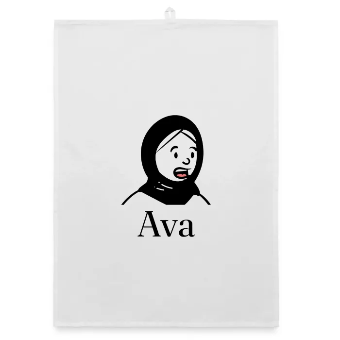 Torchon personnalisé au prénom Ava