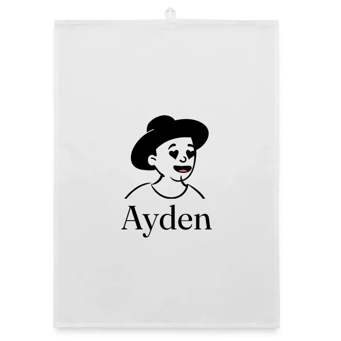 Torchon personnalisé au prénom Ayden