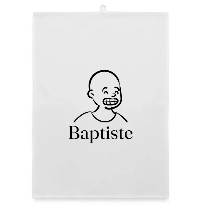 Torchon personnalisé au prénom Baptiste