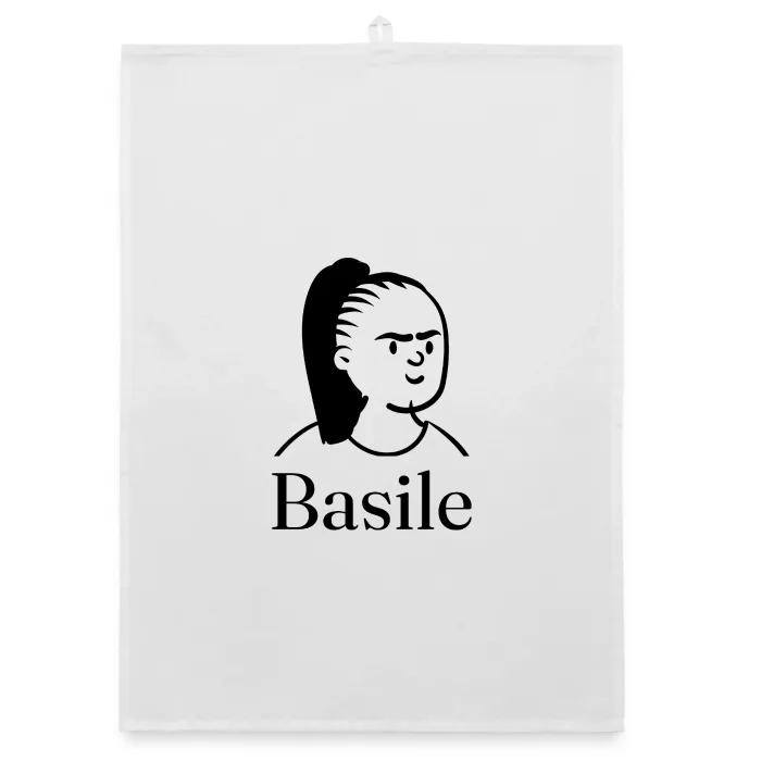 Torchon personnalisé au prénom Basile