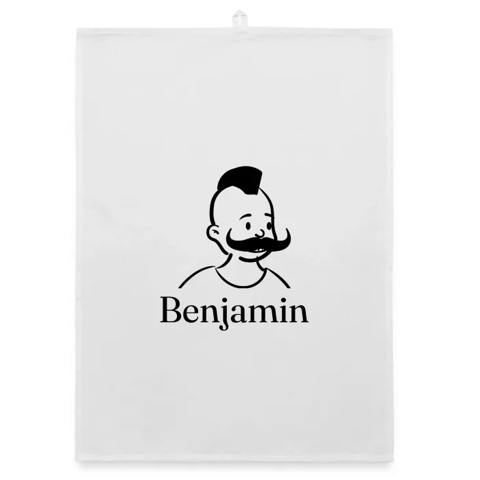 Torchon personnalisé au prénom Benjamin
