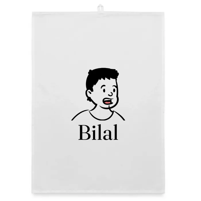 Torchon personnalisé au prénom Bilal