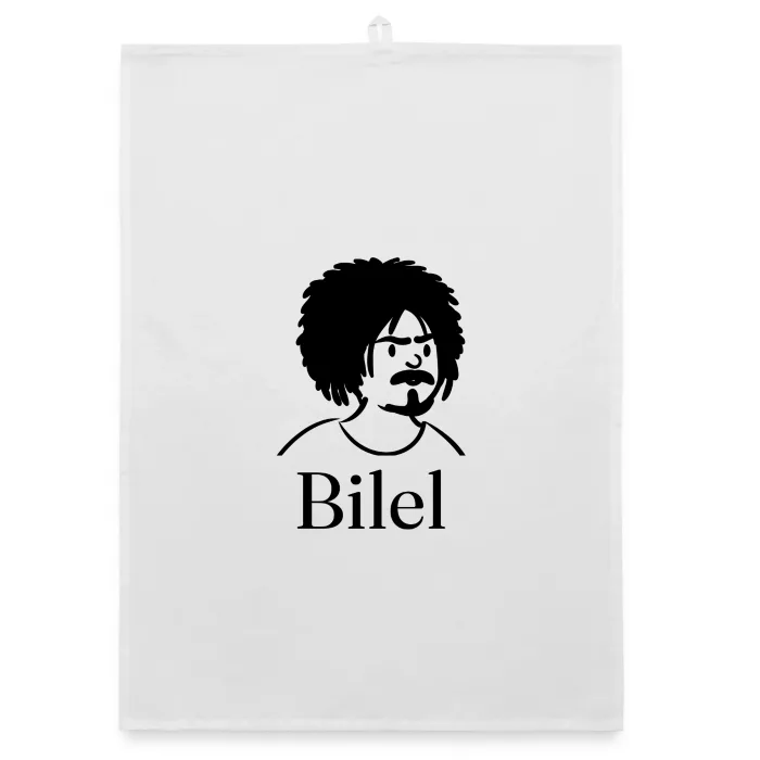 Torchon personnalisé au prénom Bilel