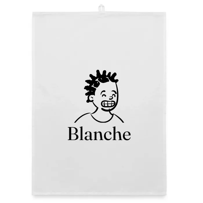 Torchon personnalisé au prénom Blanche