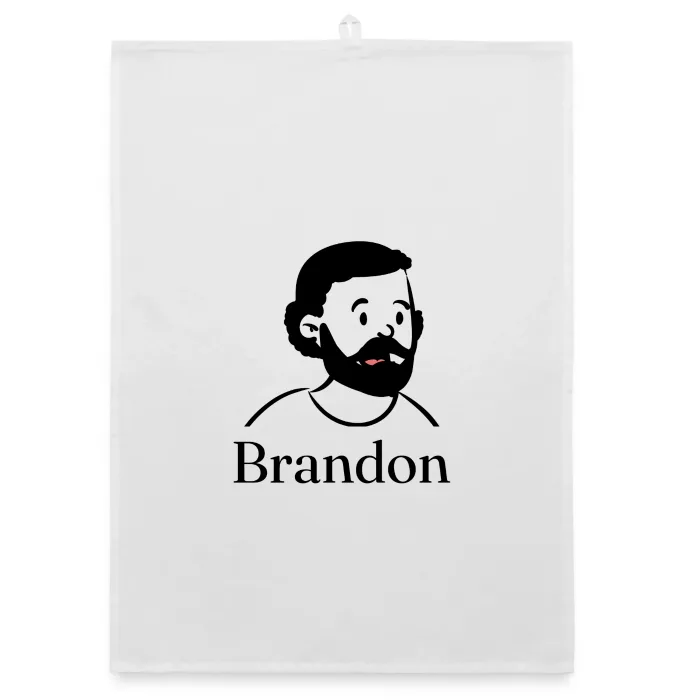 Torchon personnalisé au prénom Brandon