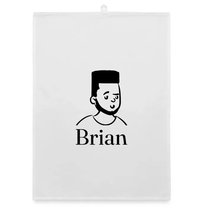 Torchon personnalisé au prénom Brian