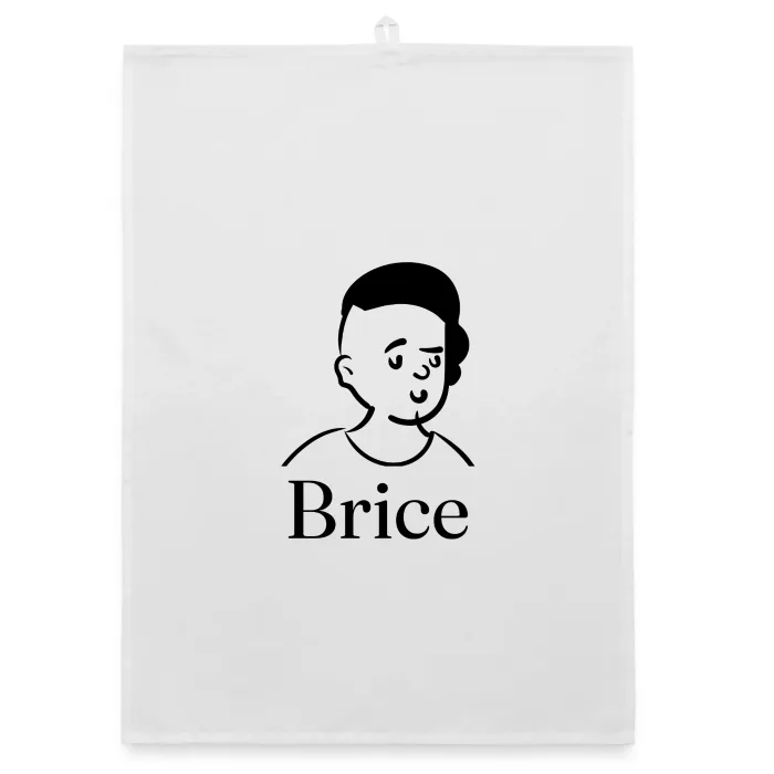 Torchon personnalisé au prénom Brice
