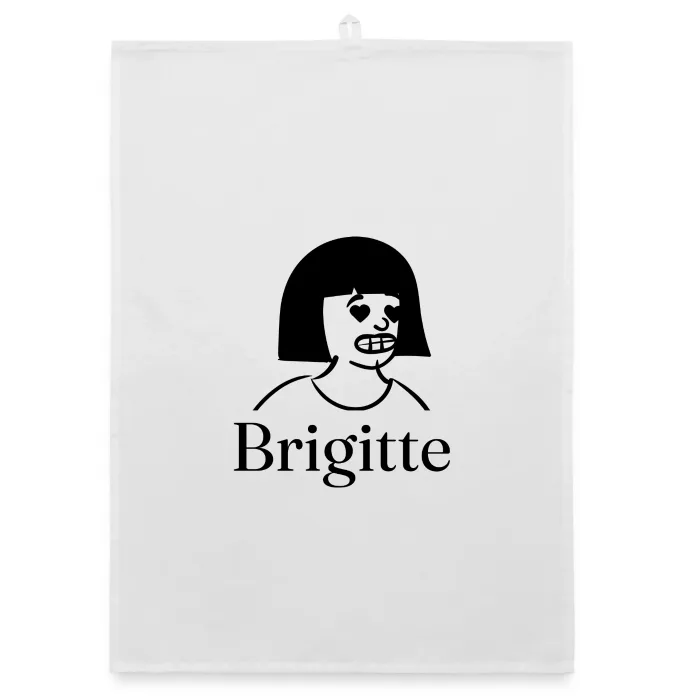 Torchon personnalisé au prénom Brigitte