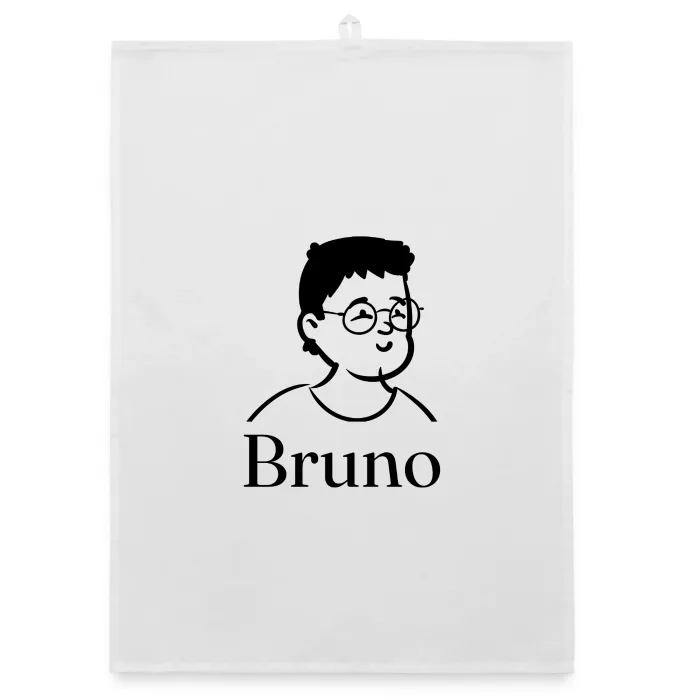 Torchon personnalisé au prénom Bruno