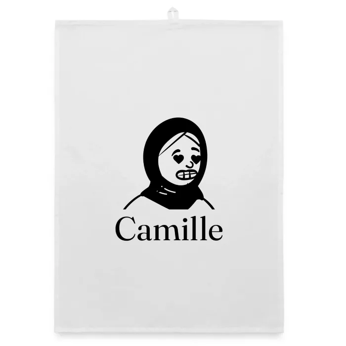 Torchon personnalisé au prénom Camille