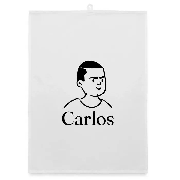 Torchon personnalisé au prénom Carlos