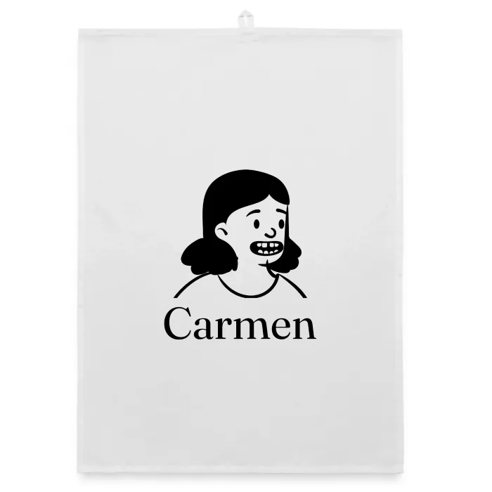 Torchon personnalisé au prénom Carmen