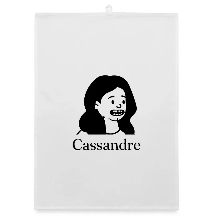 Torchon personnalisé au prénom Cassandre