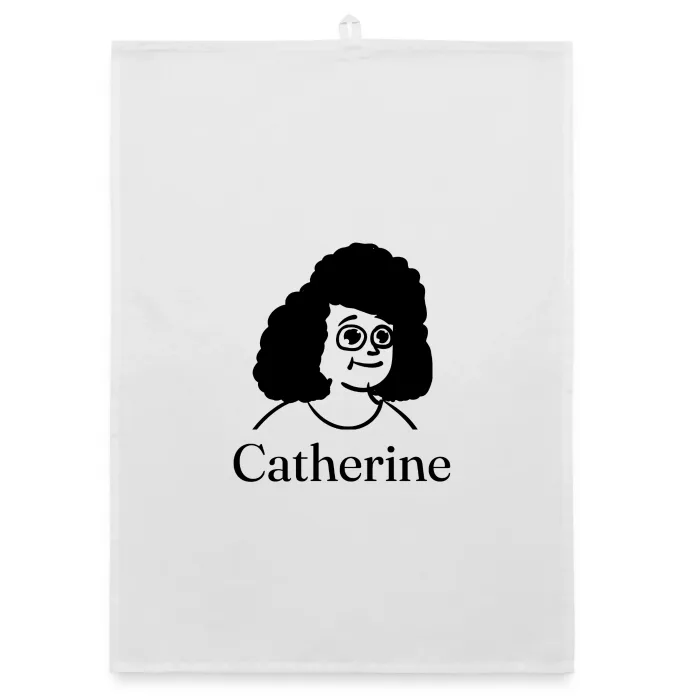 Torchon personnalisé au prénom Catherine