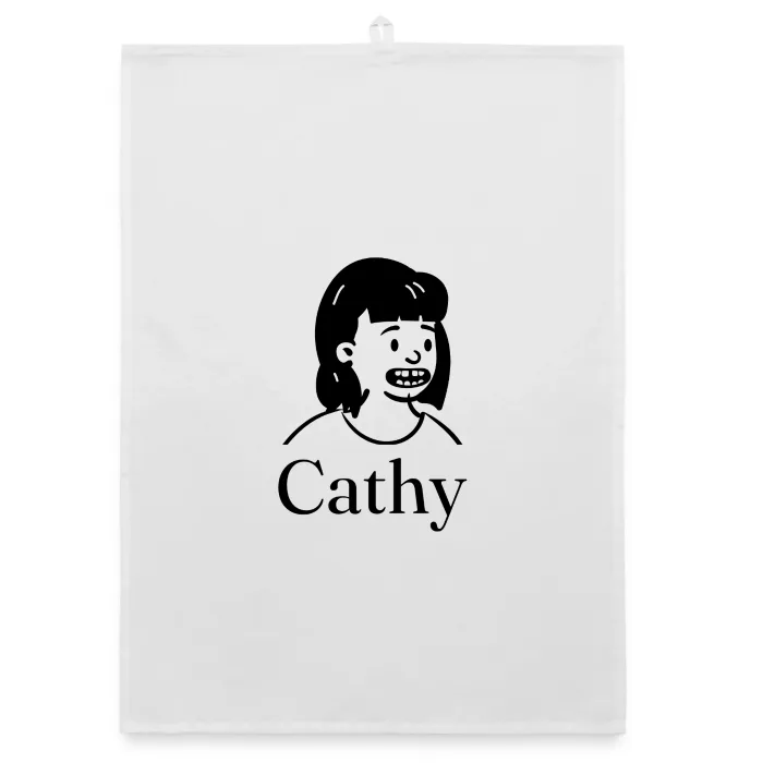 Torchon personnalisé au prénom Cathy