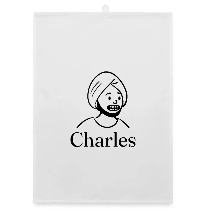Torchon personnalisé au prénom Charles