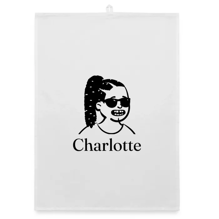 Torchon personnalisé au prénom Charlotte