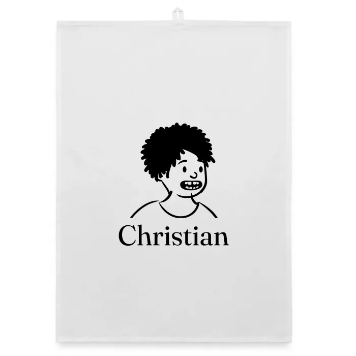 Torchon personnalisé au prénom Christian