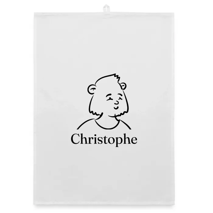 Torchon personnalisé au prénom Christophe