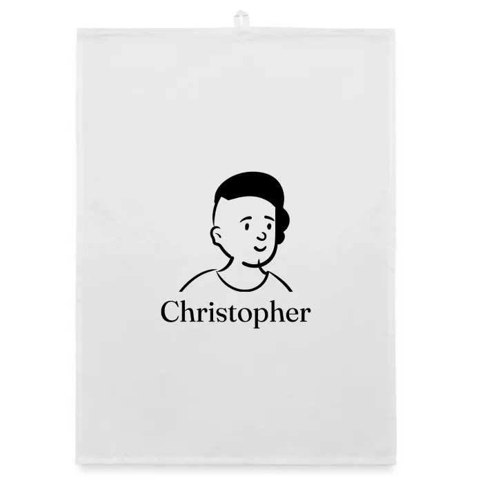 Torchon personnalisé au prénom Christopher