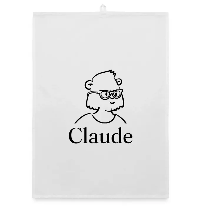 Torchon personnalisé au prénom Claude