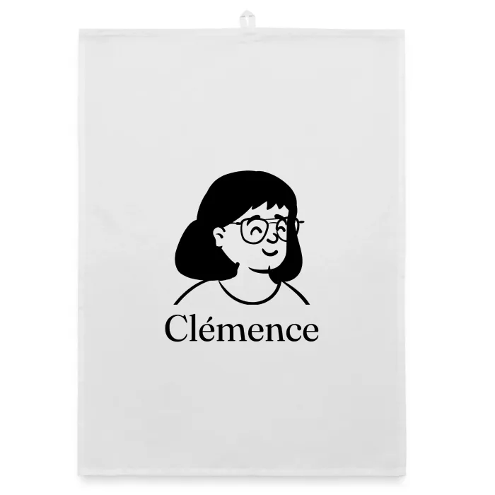 Torchon personnalisé au prénom Clémence