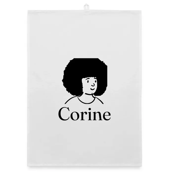 Torchon personnalisé au prénom Corine