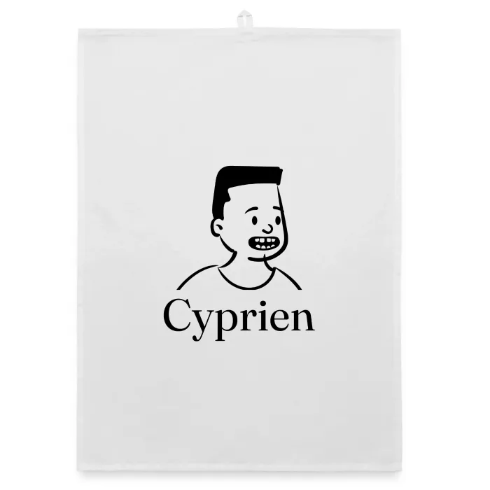 Torchon personnalisé au prénom Cyprien