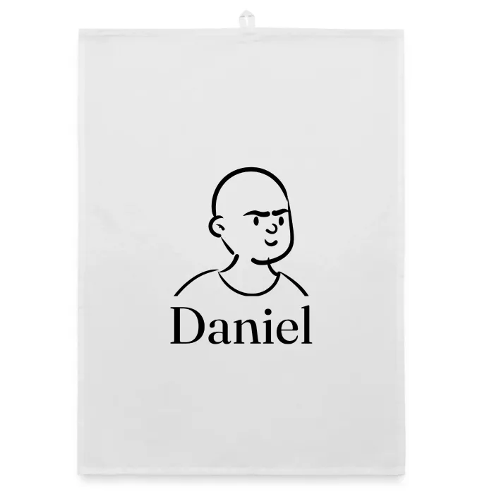 Torchon personnalisé au prénom Daniel