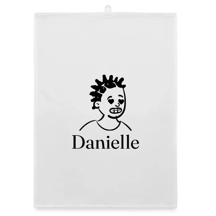 Torchon personnalisé au prénom Danielle