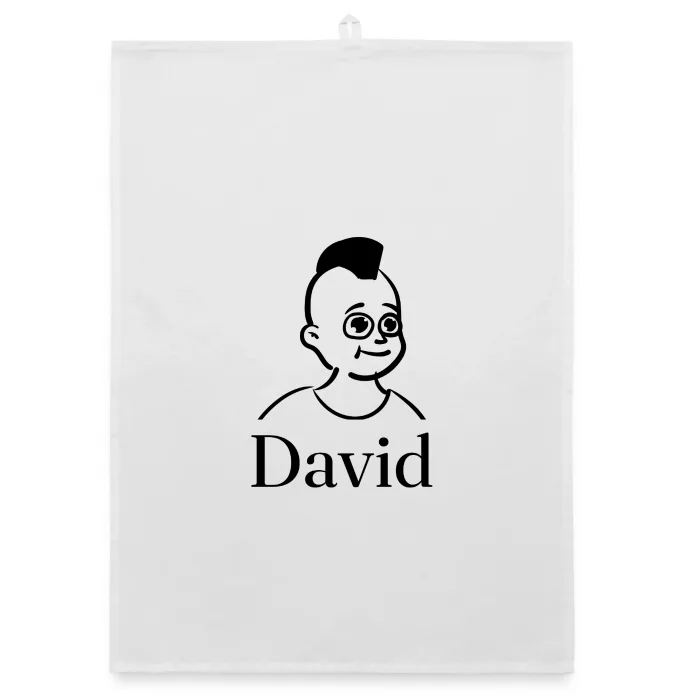 Torchon personnalisé au prénom David