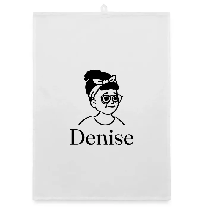 Torchon personnalisé au prénom Denise