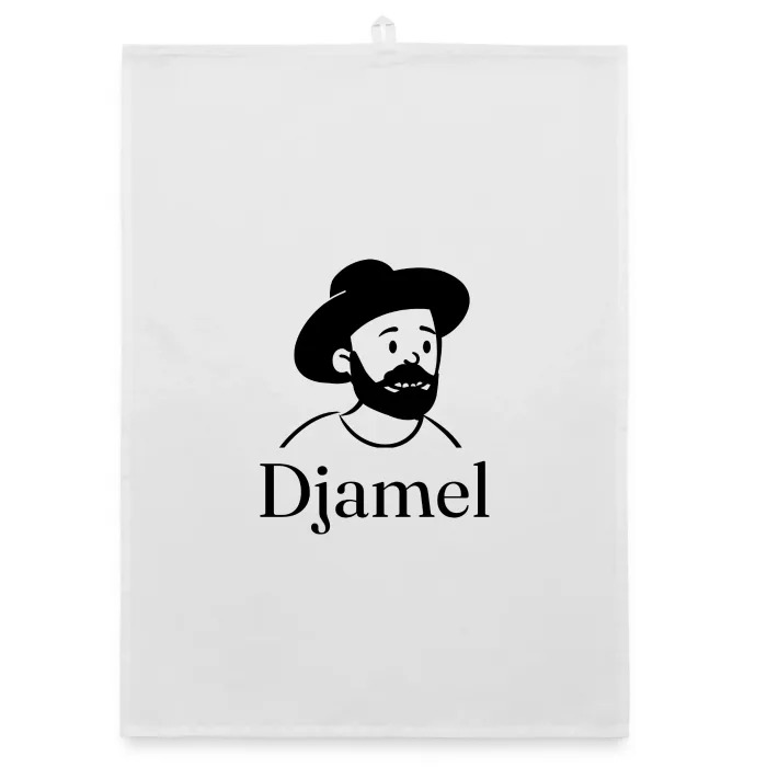 Torchon personnalisé au prénom Djamel