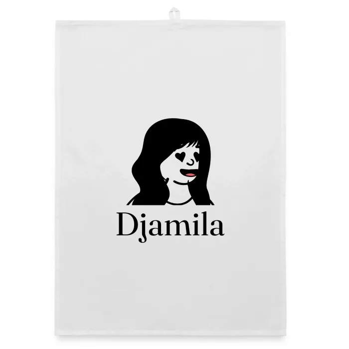 Torchon personnalisé au prénom Djamila