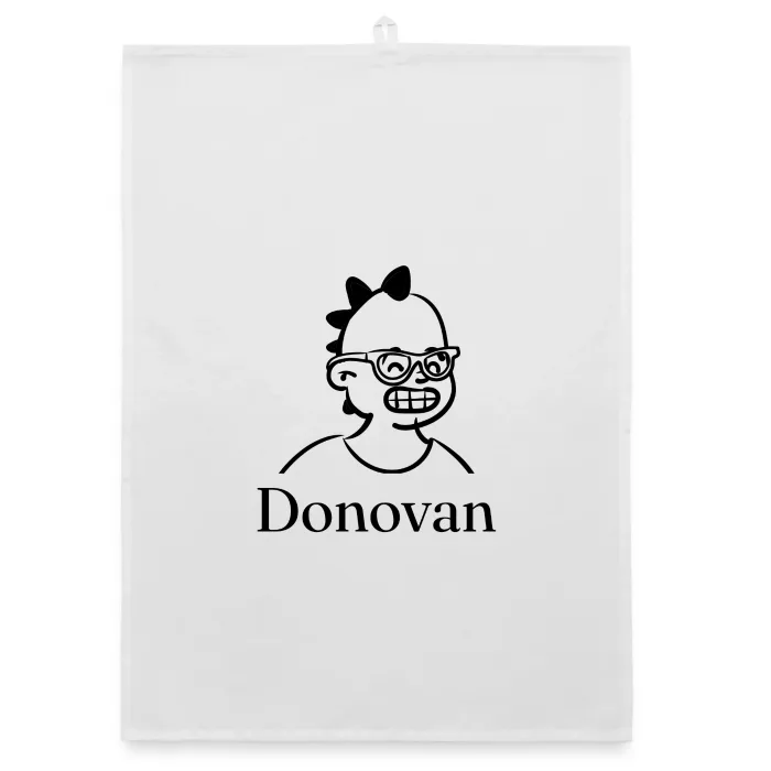 Torchon personnalisé au prénom Donovan