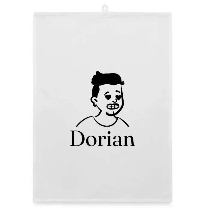 Torchon personnalisé au prénom Dorian