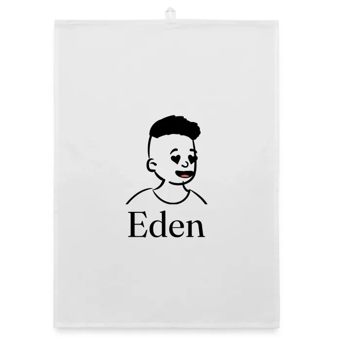 Torchon personnalisé au prénom Eden
