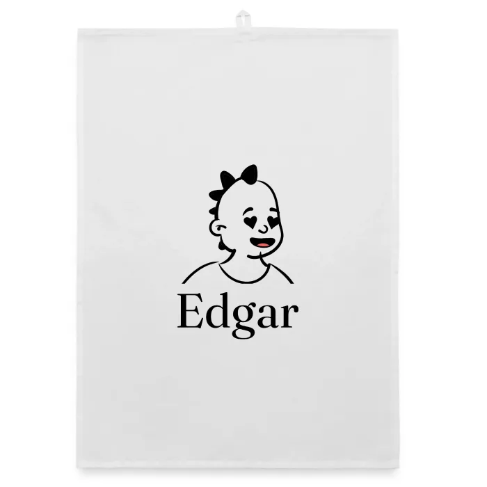 Torchon personnalisé au prénom Edgar