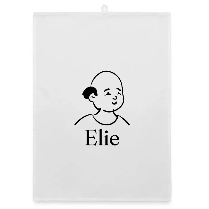 Torchon personnalisé au prénom Elie