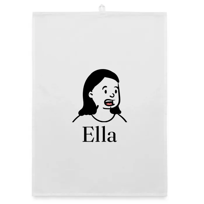 Torchon personnalisé au prénom Ella