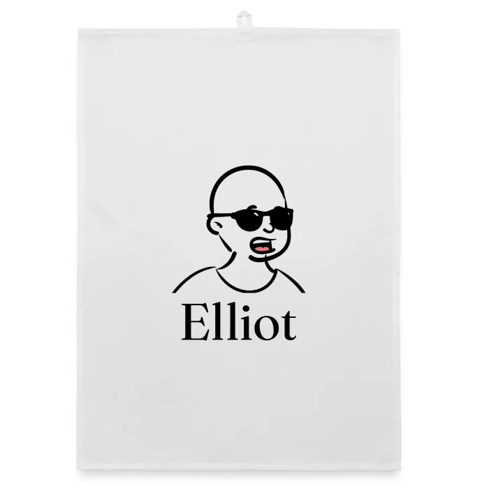 Torchon personnalisé au prénom Elliot