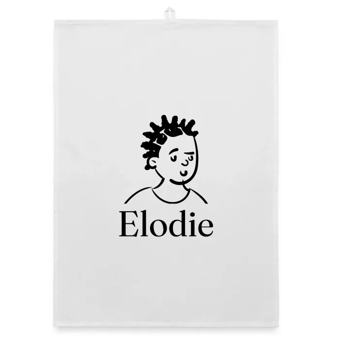 Torchon personnalisé au prénom Elodie