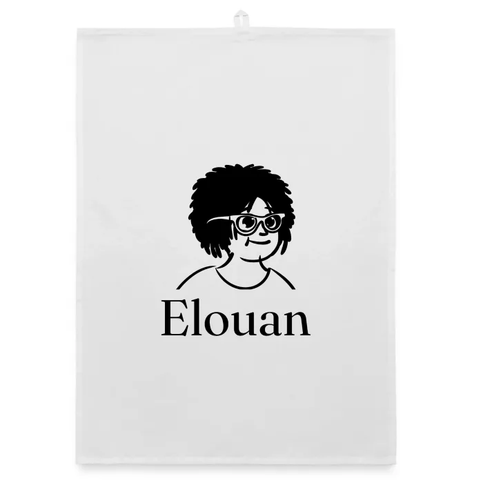 Torchon personnalisé au prénom Elouan
