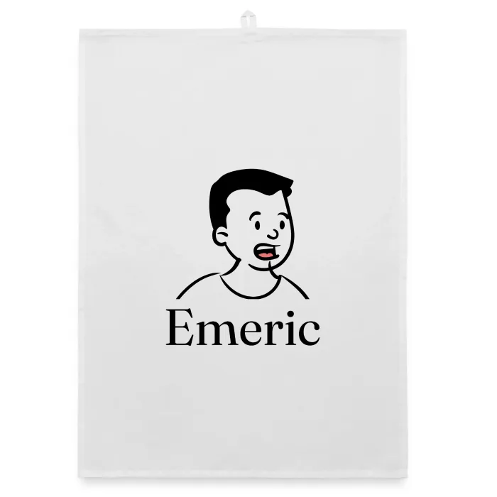 Torchon personnalisé au prénom Emeric