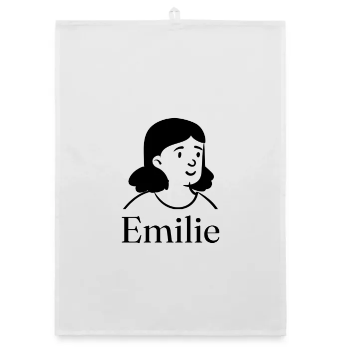 Torchon personnalisé au prénom Emilie