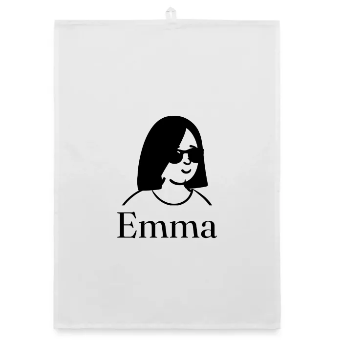 Torchon personnalisé au prénom Emma