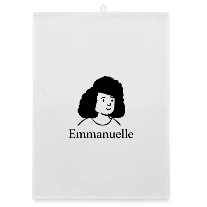 Torchon personnalisé au prénom Emmanuelle