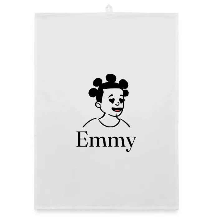 Torchon personnalisé au prénom Emmy