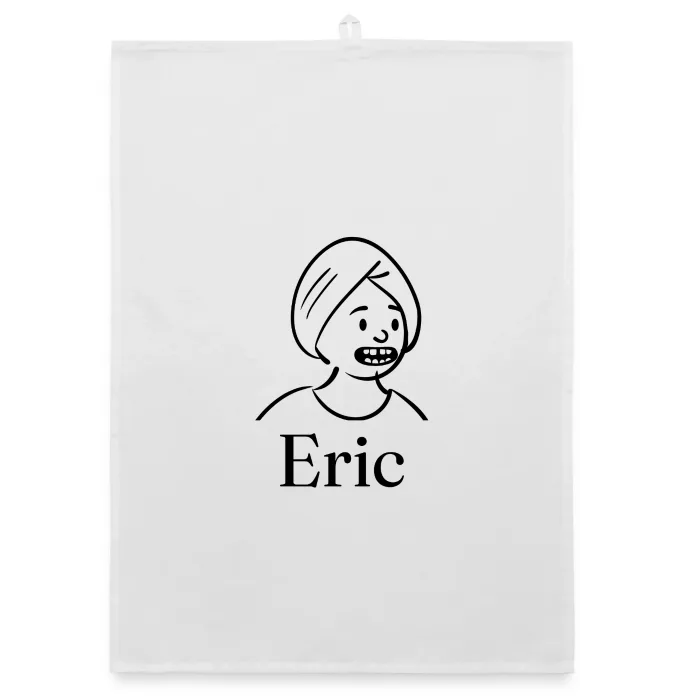 Torchon personnalisé au prénom Eric