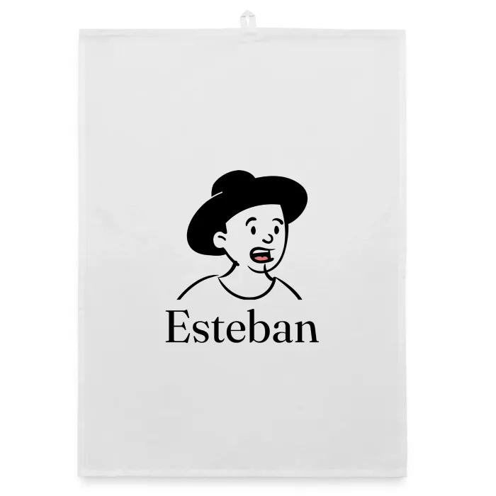 Torchon personnalisé au prénom Esteban